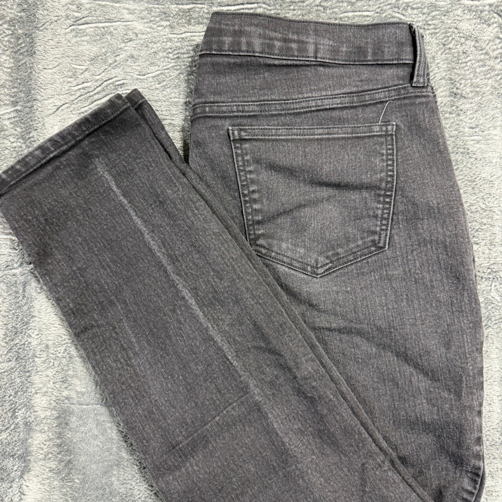 Old‎ Navy The Diva Skinny Jeans Charcoal Gray Faded Black Denim Womens 37x31